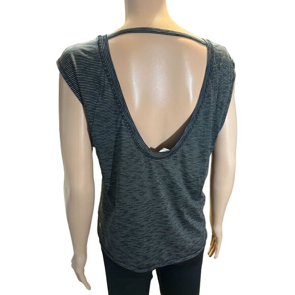 Champion C9 Low Back Tank Top - XS- Loose Fit - Black Stripe Active Running Yoga - Picture 1 of 5